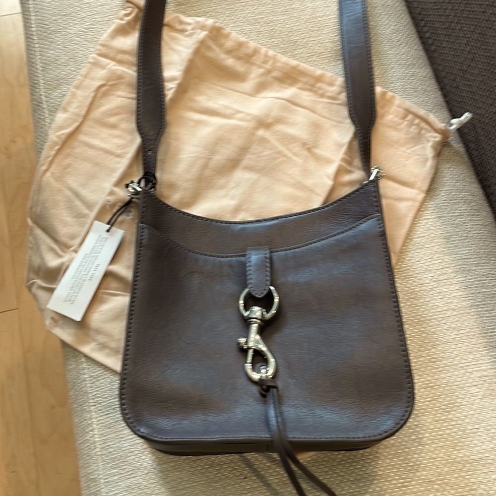 New Rebecca Minkoff Steel Gray Crossbody Megan Bag